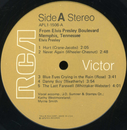 Elvis Presley : From Elvis Presley Boulevard, Memphis, Tennessee (LP, Album, Tan)