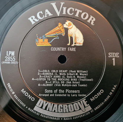 The Sons Of The Pioneers : Country Fare (LP, Album, Mono)