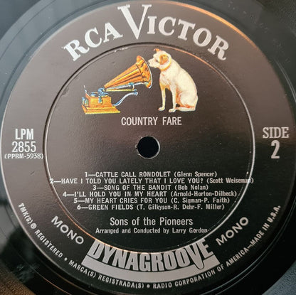 The Sons Of The Pioneers : Country Fare (LP, Album, Mono)