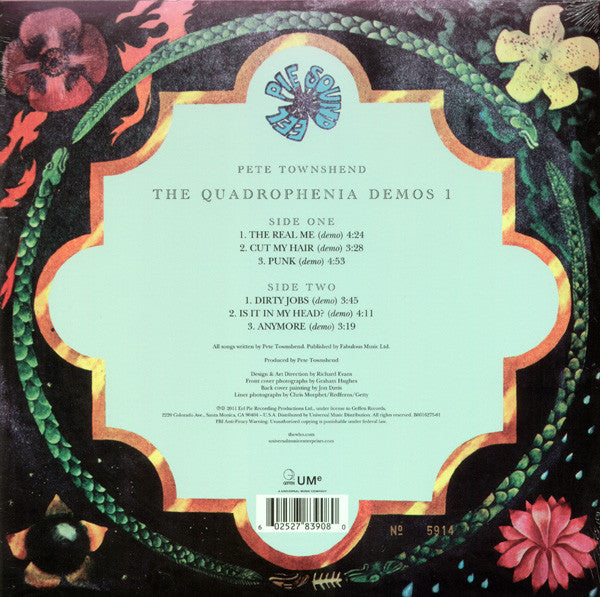 Pete Townshend : The Quadrophenia Demos 1 (10", RSD, Ltd, Num)