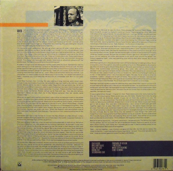 Pete Townshend : White City: A Novel (LP, Album, Club)