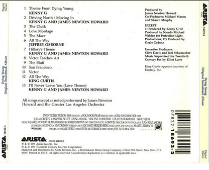 James Newton Howard : Dying Young (Original Soundtrack Album) (CD, Album)