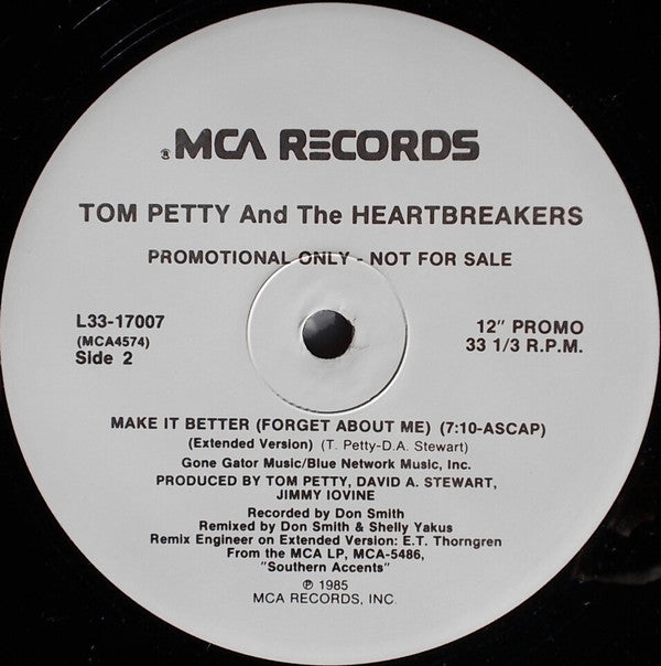 Tom Petty And The Heartbreakers : Make It Better (Forget About Me) (12", Single, Promo)