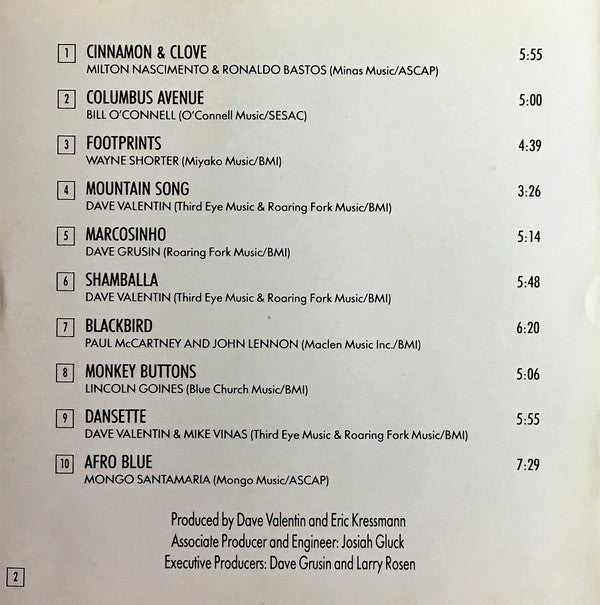 Dave Valentin : Dave Valentin Live At The Blue Note (CD, Album)