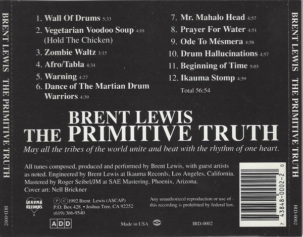 Brent Lewis : The Primitive Truth (CD, Album)