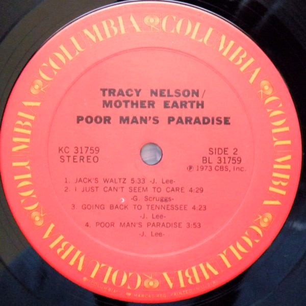 Buy Tracy Nelson / Mother Earth : Poor Man's Paradise (LP, Album