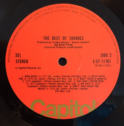 Tavares : The Best Of Tavares (LP, Comp)