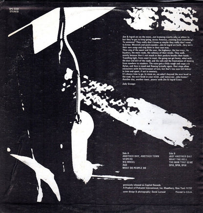 Jim & Ingrid Croce : Another Day, Another Town (LP, Album)