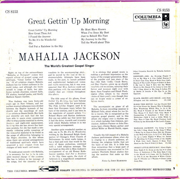 Mahalia Jackson : Great Gettin' Up Morning (LP, Album)