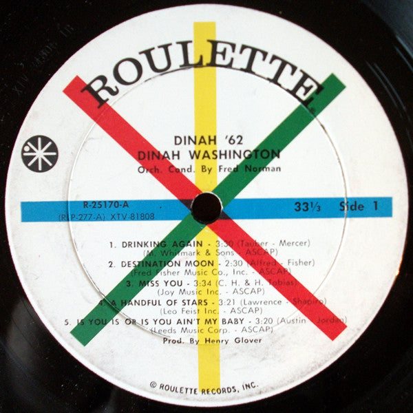 Dinah Washington : Dinah '62 (LP, Album, Mono)
