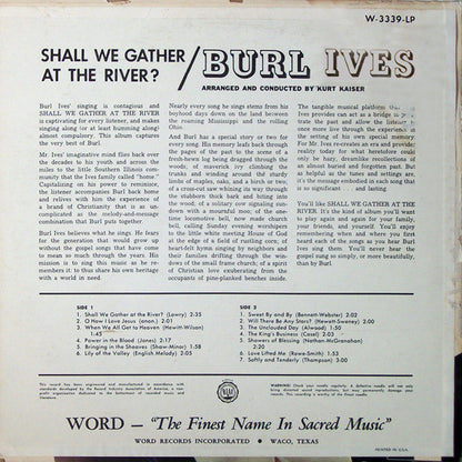 Burl Ives : Shall We Gather At The River? (LP, Album, Mono)