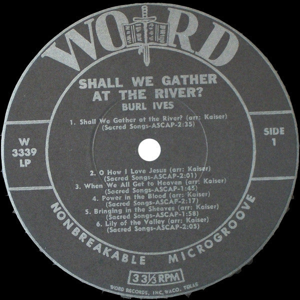 Burl Ives : Shall We Gather At The River? (LP, Album, Mono)
