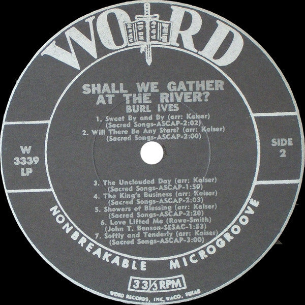 Burl Ives : Shall We Gather At The River? (LP, Album, Mono)