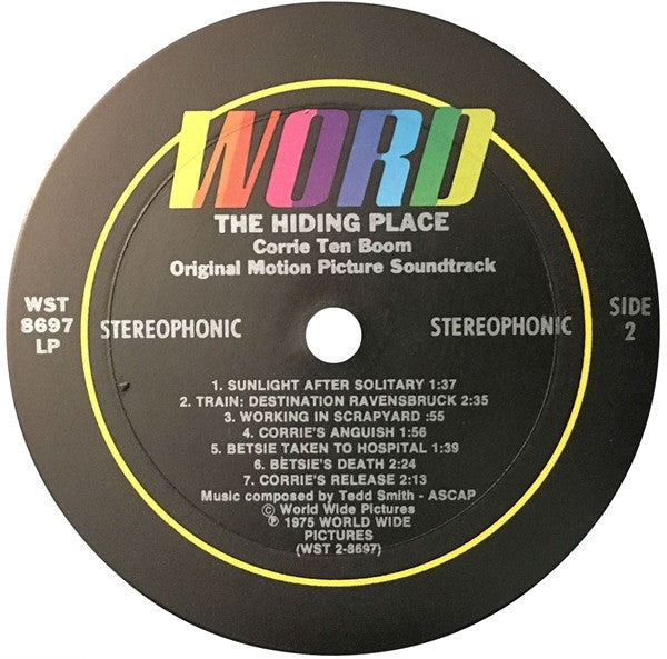 Tedd Smith : The Hiding Place: Original Motion Picture Soundtrack (LP, Album)