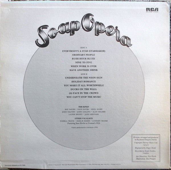 The Kinks : Soap Opera (LP, Album, RE)