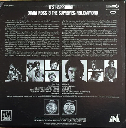 The Supremes / Neil Diamond : It's Happening! (LP, Comp)