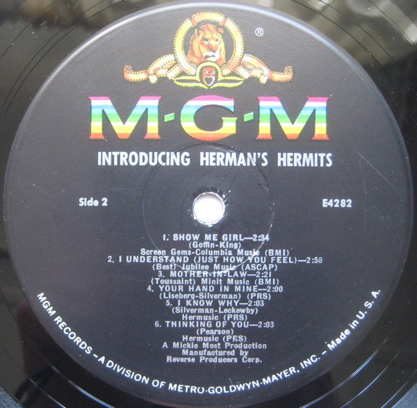Herman's Hermits : Introducing Herman's Hermits (LP, Album, Mono, 2nd)