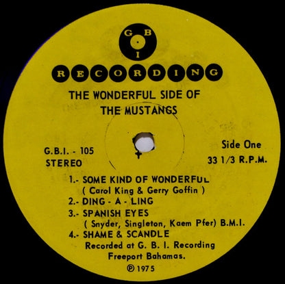 Mustangs (3) : The Wonderful Side Of The Mustangs (LP, Album)