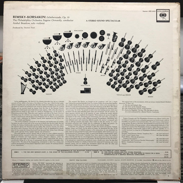 Nikolai Rimsky-Korsakov - The Philadelphia Orchestra, Eugene Ormandy, Anshel Brusilow : Scheherazade (LP, Album)
