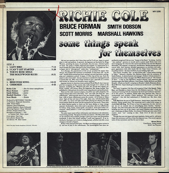 Richie Cole : Some Things Speak For Themselves (LP, Album)