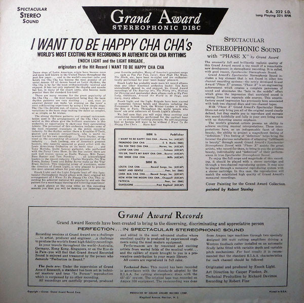 Enoch Light And The Light Brigade : I Want To Be Happy Cha Cha's (LP)