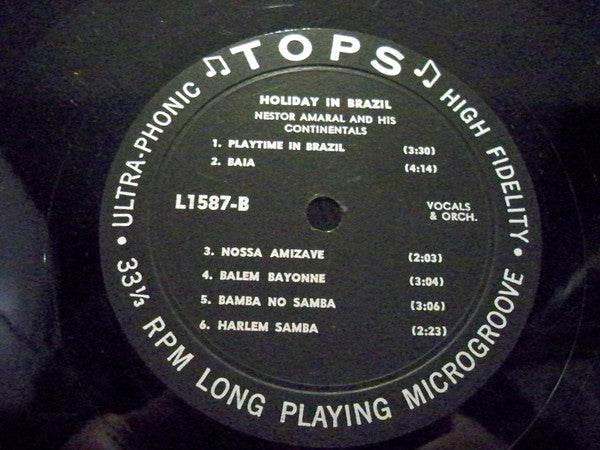 Nestor Amaral And His Continentals : Holiday In Brazil (LP, Album)