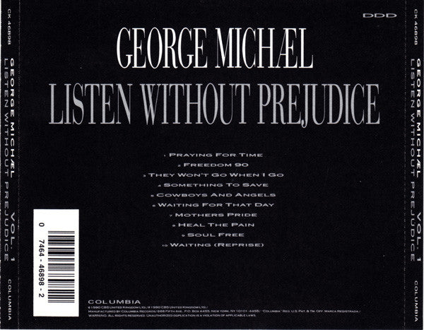 George Michael : Listen Without Prejudice Vol. 1 (CD, Album)