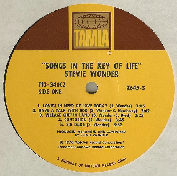 Stevie Wonder : Songs In The Key Of Life (2xLP + 7", EP + Album)