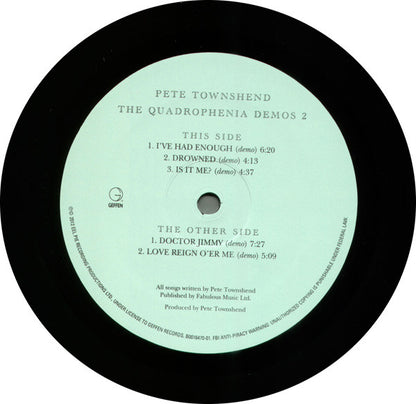 Pete Townshend : The Quadrophenia Demos 2 (10", RSD, Num)
