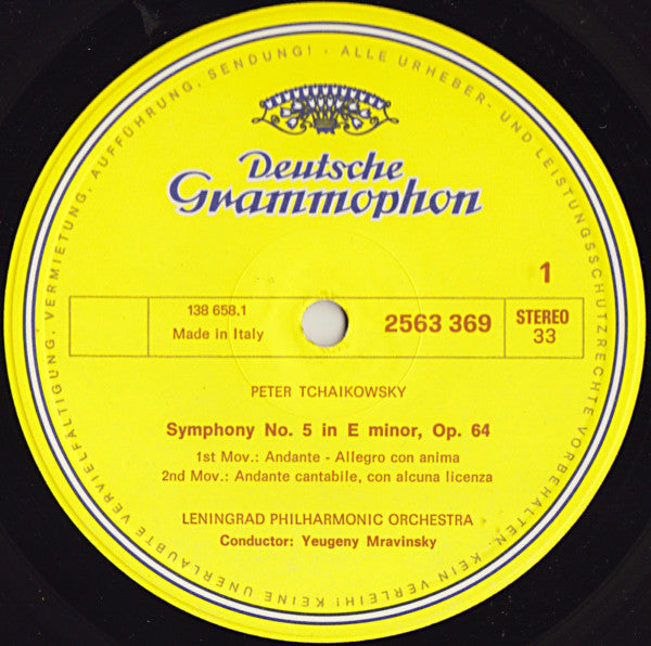 Tchaikovsky*, Yevgeny Mravinsky*, Leningrad Philharmonic Orchestra : Symphonies No. 4 In F Minor, Op.36 / No. 5 In E Minor, Op. 64 / No. 6 In B Minor, Op. 74 "Pathétique" (4xLP, RE + Box, Comp, Club, RE)