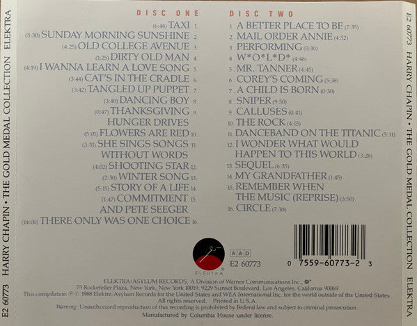 Harry Chapin : The Gold Medal Collection (2xCD, Comp, Club, SRC)