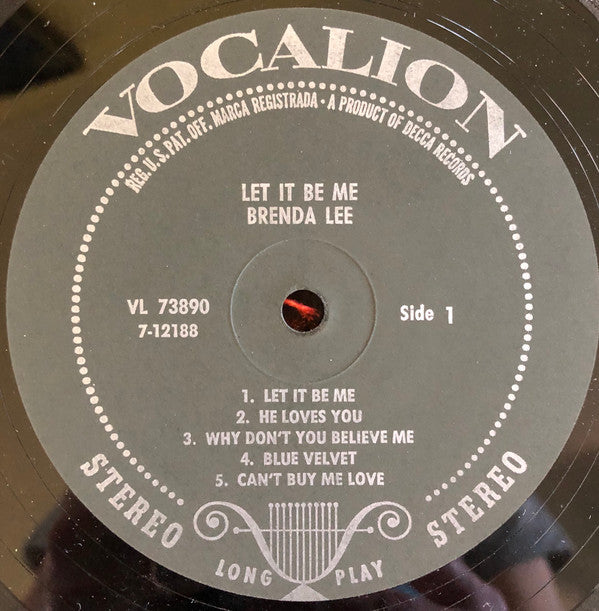 Brenda Lee : Let It Be Me (LP, Comp)