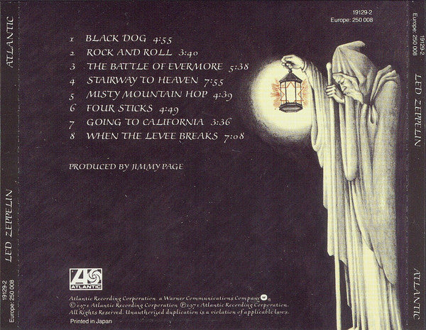 Led Zeppelin : Untitled (CD, Album, RE)