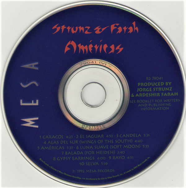 Strunz & Farah : Américas (CD, Album)
