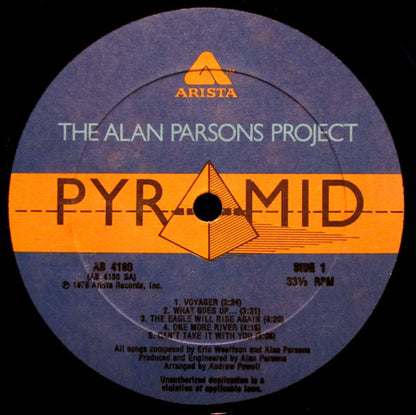 The Alan Parsons Project : Pyramid (LP, Album, All)
