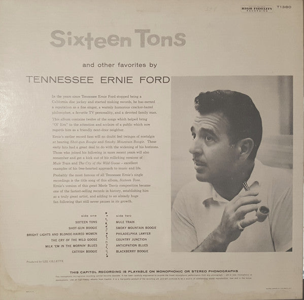 Tennessee Ernie Ford : Sixteen Tons (LP, Comp, Cus)