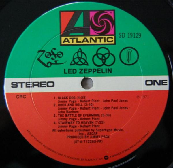 Led Zeppelin : Untitled (ZOSO) (LP, Album, Club, RE, PR )