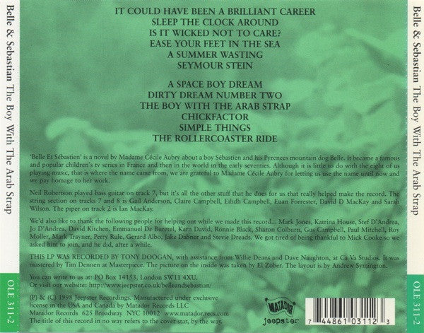 Belle & Sebastian : The Boy With The Arab Strap (CD, Album)