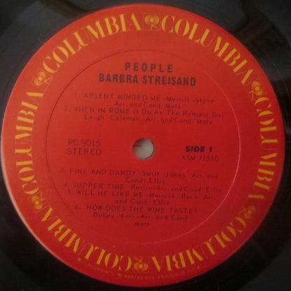 Barbra Streisand : People (LP, Album, RE)