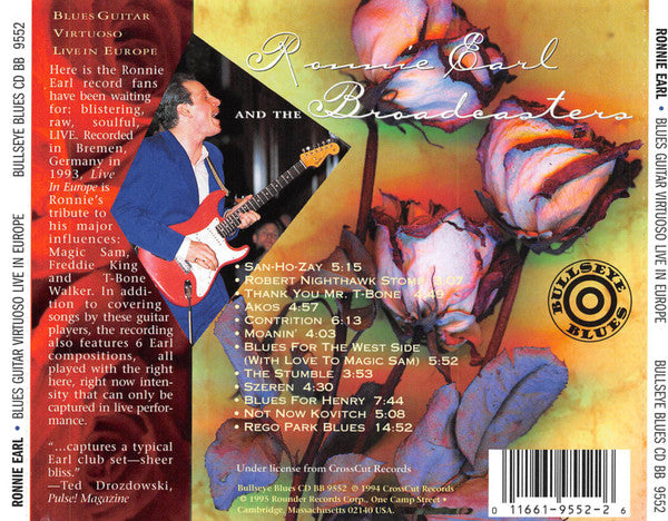 Ronnie Earl And The Broadcasters : Blues Guitar Virtuoso Live In Europe (CD, Album)
