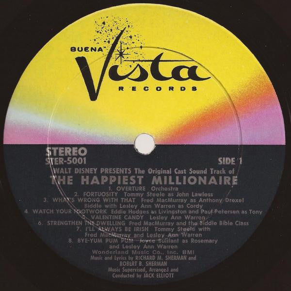Various : Walt Disney's The Happiest Millionaire:  Original Cast Soundtrack (LP, Album)