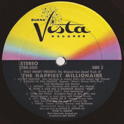 Various : Walt Disney's The Happiest Millionaire:  Original Cast Soundtrack (LP, Album)