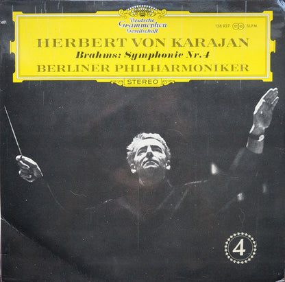 Johannes Brahms, Herbert von Karajan, Berliner Philharmoniker : Symphonie Nr. 4 (LP, RP)