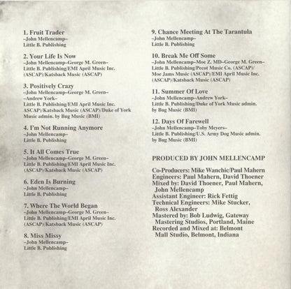 John Cougar Mellencamp : John Mellencamp (HDCD, Album)