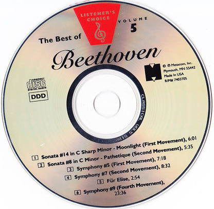 Ludwig van Beethoven : The Best Of Beethoven (CD, Comp)