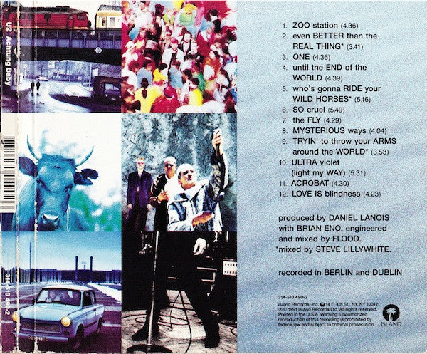 【EUオリジナル盤】U2 「Achtung Baby」　レコード EUオリジナル盤】U2 「Achtung Baby」 レコード 【公式通販】