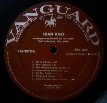 Joan Baez : Joan Baez (LP, Album, Mono, RP)