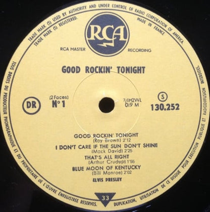 Elvis Presley : Good Rockin' Tonight (10", Album, Comp, Mono, Ltd, RE)