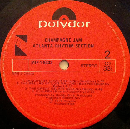 Atlanta Rhythm Section : Champagne Jam (LP, Album, RE)