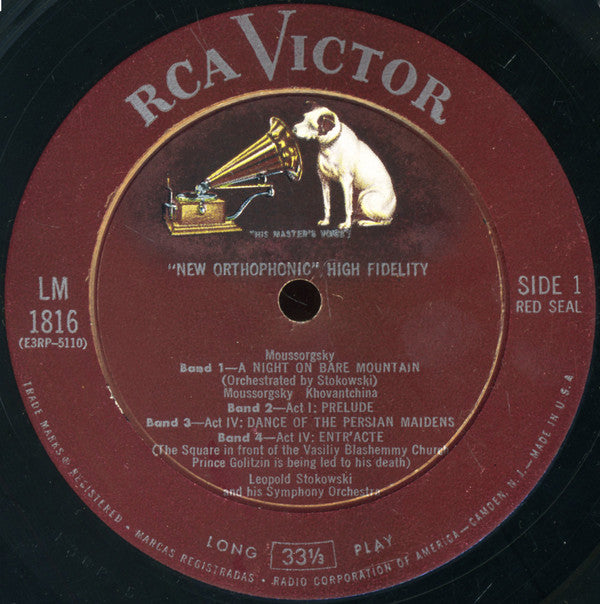 Modest Mussorgsky, Leopold Stokowski : A Night On Bare Mountain (And Other Russian Selections) (LP, Album, Mono)